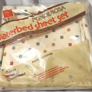 Queen size new old stock water bed sheets,